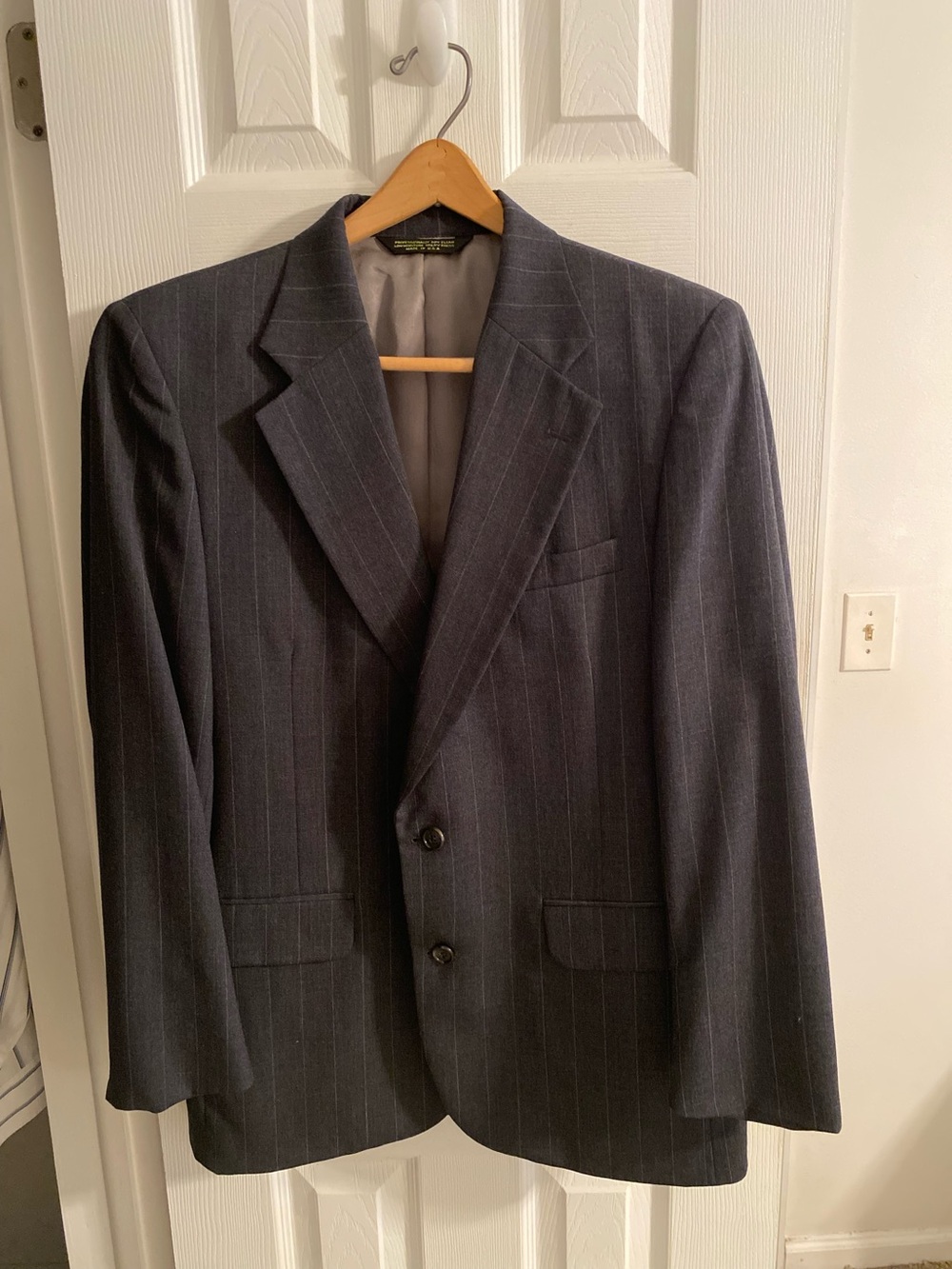 Tailors Row by Deansgate Charcoal Pinstripe Wool Suit